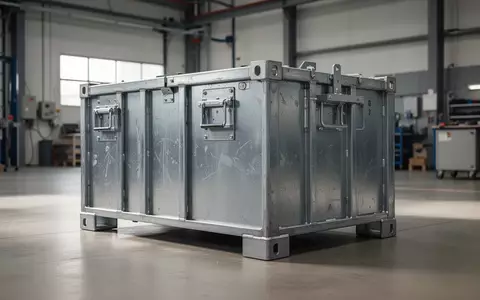 Robuste Stahlsicherheitsbox für Lithium-Ionen-Akkus in einer modernen Werkstattumgebung. - Foto: über boerse-global.de