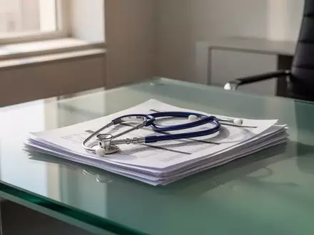 Ein Stethoskop auf gestapelten Finanzunterlagen in einem hellen Büro, das finanzielle Anreize im Gesundheitswesen symbolisiert. - Foto: über boerse-global.de