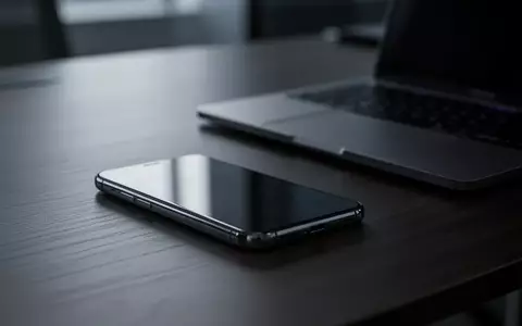 Ein dunkles Smartphone und ein Laptop auf einem Bürotisch als Symbol für digitale Sicherheit und Cyber-Bedrohungen. - Foto: über boerse-global.de