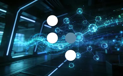 Abstraktes, futuristisches Quantencomputing-Labor mit leuchtenden Lichtknoten und Datenströmen. - Foto: über boerse-global.de