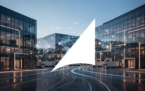 Abstrakte Darstellung eines modernen Logistikzentrums bei Dämmerung als Symbol für Unternehmenswachstum. - Foto: über boerse-global.de