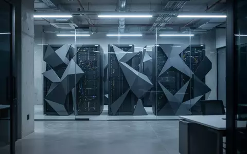 Moderne Büroarchitektur mit abstrakten Server-Racks, die Datenschutz und digitale Infrastruktur symbolisieren. - Foto: über boerse-global.de