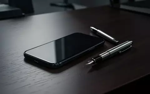 Ein unbenutztes Smartphone auf einem dunklen Schreibtisch, das vor Betrugsrisiken bei mobilen Finanzanwendungen warnt. - Foto: über boerse-global.de