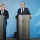 Außenminister Johann Wadephul (CDU) und Bundesinnenminister Alexander Dobrindt (CSU) sind sich sicher: Hinter dem gescheiterten Anschlag steckt Russland. - Bild: Kay Nietfeld/dpa