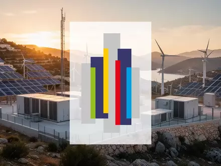 Moderne Anlage zur Speicherung erneuerbarer Energien in einer sonnigen mediterranen Landschaft. - Foto: über boerse-global.de