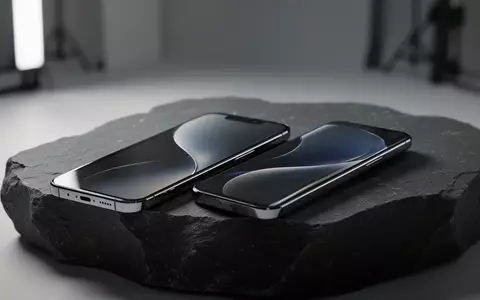 Zwei moderne Smartphones liegen auf einer dunklen Steinoberfläche in einem professionell beleuchteten Studio. - Foto: über boerse-global.de