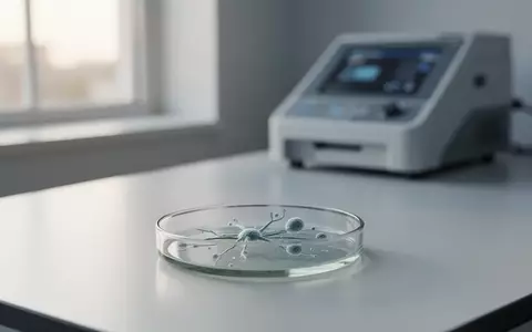 Ein steriles Labor mit einer Petrischale und mikrobiellen Strukturen in weichem Licht. - Foto: über boerse-global.de