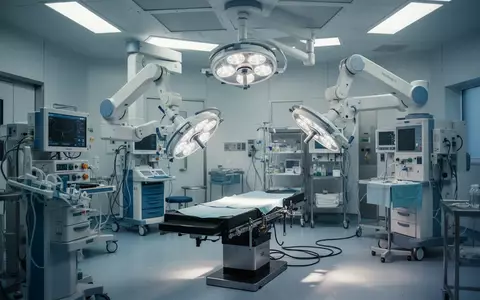 Moderner, steriler Operationssaal mit hochmoderner Medizintechnik und robotergestützten chirurgischen Systemen. - Foto: über boerse-global.de