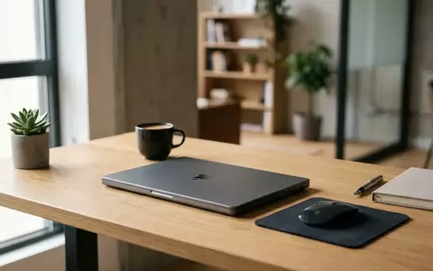 Ein geschlossener Laptop auf einem modernen Schreibtisch in einem hellen, aufgeräumten Büro. - Foto: über boerse-global.de