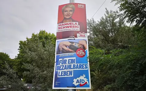 Wahlplakate für die Landtagswahl 2026 für SPD und AfD (Archiv) - Foto: via dts Nachrichtenagentur