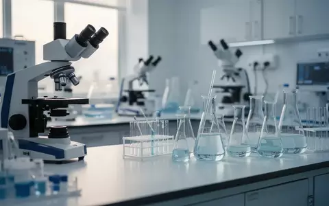 Ein steriles, modernes klinisches Forschungslabor mit medizinischen Glasgeräten in natürlichem Licht. - Foto: über boerse-global.de