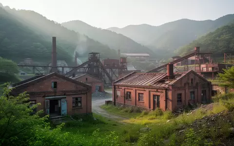 Restaurierte Industriegebäude an einem ehemaligen Bergbaustandort in Südkorea in einer grünen Berglandschaft. - Foto: über boerse-global.de