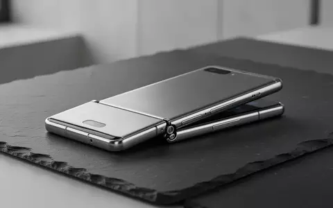 Ein ultra-dünnes, faltbares Smartphone aus Titan in einem minimalistischen, modernen Arbeitsumfeld. - Foto: über boerse-global.de
