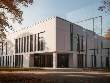 Modernes Regierungsgebäude in Niedersachsen bei Tageslicht. - Foto: über boerse-global.de