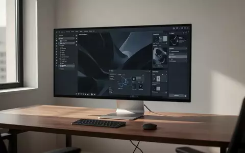 Moderner, minimalistischer Büroarbeitsplatz mit einem hochwertigen Computermonitor in einer hellen, professionellen Umgebung. - Foto: über boerse-global.de