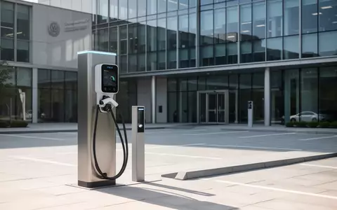 Eine moderne Ladestation für Elektroautos vor einem zeitgenössischen Bürogebäude. - Foto: über boerse-global.de