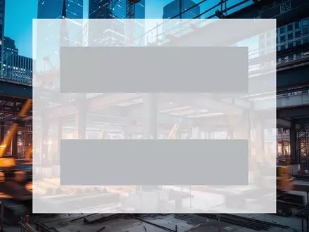 Abstrakte Darstellung einer komplexen Baustelle in einem Finanzviertel zur Dämmerung, symbolisiert unternehmerische Herausforderungen. - Foto: über boerse-global.de