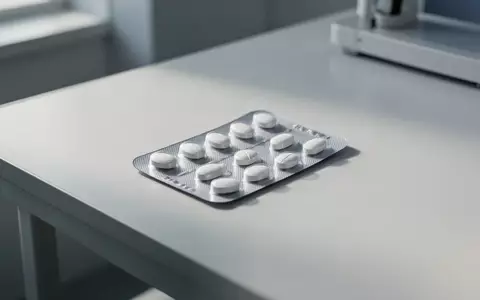 Eine Blisterpackung mit Medikamenten auf einem sterilen, weißen medizinischen Untersuchungstisch. - Foto: über boerse-global.de