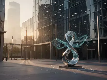 Moderne Glasarchitektur im Finanzviertel vor einem klaren Himmel als Symbol für digitale Zahlungsströme. - Foto: über boerse-global.de