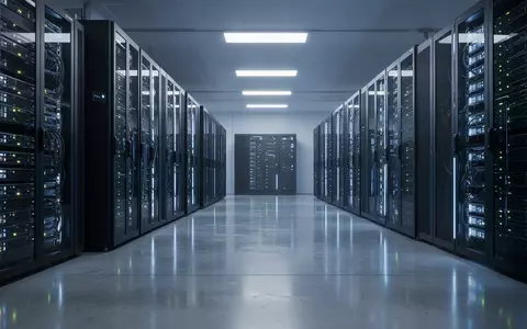 Moderne Serverinfrastruktur in einem klimatisierten Rechenzentrum, symbolisiert technologische Vernetzung. - Foto: über boerse-global.de