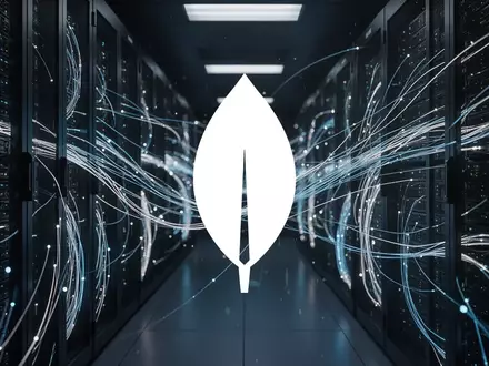 Abstrakte Darstellung einer modernen Cloud-Datenbank-Infrastruktur mit leuchtenden Glasfaserkabeln in einem Rechenzentrum. - Foto: über boerse-global.de