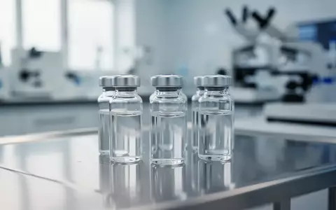 Medizinische Laborumgebung mit Glasphiolen auf einer sterilen Oberfläche. - Foto: über boerse-global.de