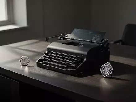 Ein minimalistischer Schreibtisch mit einem E-Ink-Schreibgerät und einem quadratischen NFC-Blocker-Objekt. - Foto: über boerse-global.de
