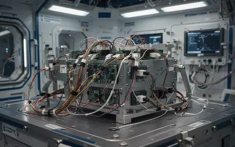 Hochtechnologische Trainingsausrüstung mit Sensoren und Kabeln in einem Forschungslabor der Internationalen Raumstation. - Foto: über boerse-global.de