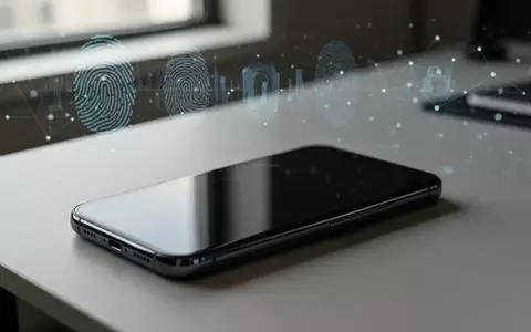 Ein modernes Smartphone auf einem minimalistischen Schreibtisch vor einem verschwommenen Hintergrund mit digitalen Mustern. - Foto: über boerse-global.de