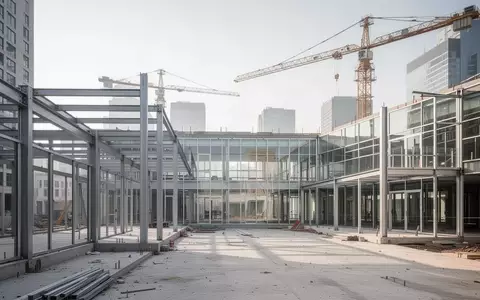 Moderne Baustelle eines Bildungsneubaus in einem städtischen Umfeld bei Tageslicht. - Foto: über boerse-global.de