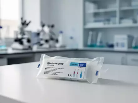 Ein steriles medizinisches Testkit auf einem Labortisch in einer hellen, klinischen Umgebung. - Foto: über boerse-global.de