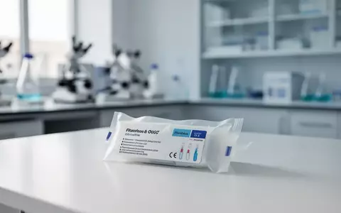 Ein steriles medizinisches Testkit auf einem Labortisch in einer hellen, klinischen Umgebung. - Foto: über boerse-global.de