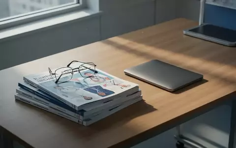 Eine Lesebrille auf medizinischen Fachzeitschriften in einem hellen, modernen Arbeitszimmer bei natürlichem Licht. - Foto: über boerse-global.de