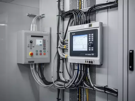 Ein professioneller Gewerkcontroller für Gebäudesicherheit in einem modernen Technikraum. - Foto: über boerse-global.de