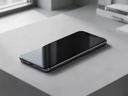 Ein modernes Smartphone liegt auf einer hellen, strukturierten Oberfläche in einem minimalistischen Studio. - Foto: über boerse-global.de
