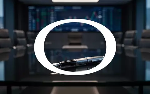 Abstrakte Darstellung einer gehobenen Büroumgebung mit einem Füllfederhalter auf einer dunklen Oberfläche. - Foto: über boerse-global.de
