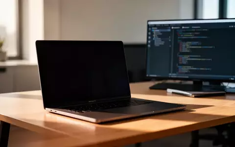 Ein moderner Arbeitsplatz mit einem Laptop auf einem Schreibtisch, der eine professionelle und technische Atmosphäre vermittelt. - Foto: über boerse-global.de