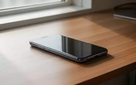Ein modernes Smartphone liegt auf einem aufgeräumten Holztisch in natürlichem Licht. - Foto: über boerse-global.de