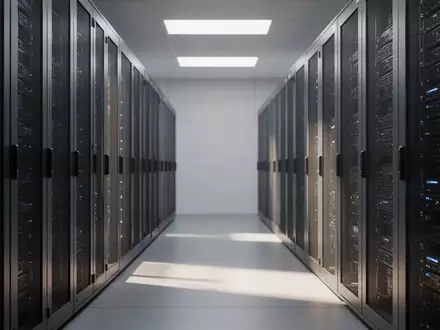 Modernes Serverraum-Interieur mit Server-Racks in einer professionellen, technologisch fokussierten Umgebung. - Foto: über boerse-global.de