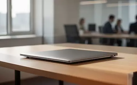 Ein schlankes, geschlossenes Dell-Notebook aus Aluminium auf einem modernen Schreibtisch bei natürlichem Tageslicht. - Foto: über boerse-global.de