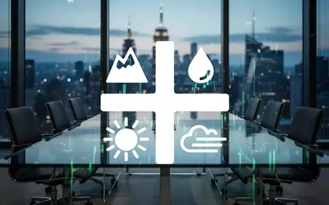 Abstrakte Darstellung eines modernen Konferenzraums bei Dämmerung, symbolisierend eine unternehmerische Entscheidung. - Foto: über boerse-global.de