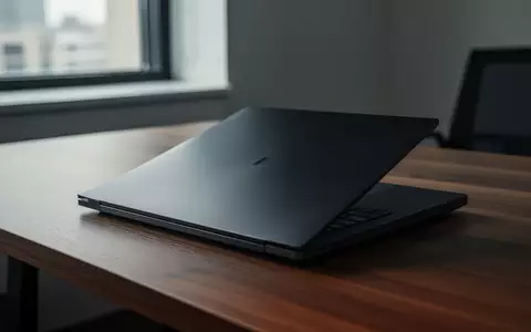 Ein geschlossener Laptop auf einem Holztisch in einem modernen, minimalistischen Büro bei natürlichem Licht. - Foto: über boerse-global.de