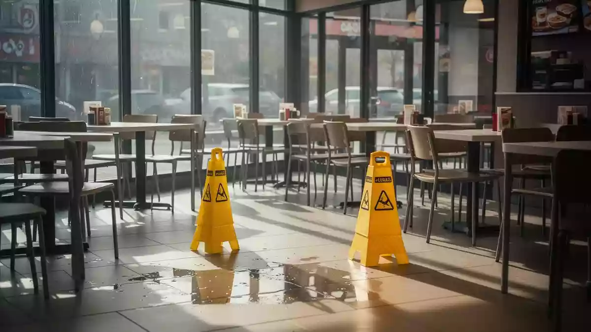 Taekwondo Instructor Awarded $14,740 After McDonald's Slip-and-Fall Illustration mit AI erstellt.
