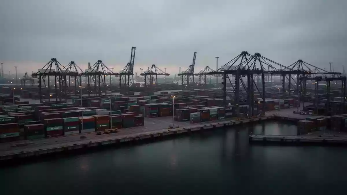 Worker Death at Wellington Port Prompts New Safety Scrutiny Illustration mit AI erstellt.