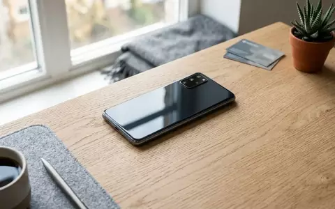 Ein modernes Android-Smartphone auf einem Holztisch bei natürlichem Licht. - Foto: über boerse-global.de
