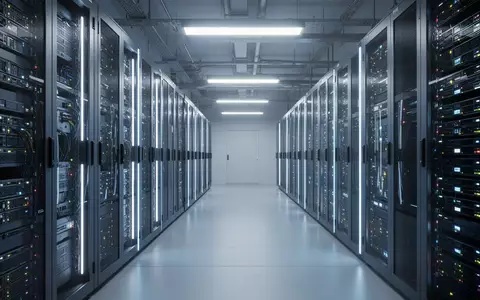 Moderne Serverräume in einem Rechenzentrum mit leuchtenden Datenspeicherschränken in einer professionellen Umgebung. - Foto: über boerse-global.de