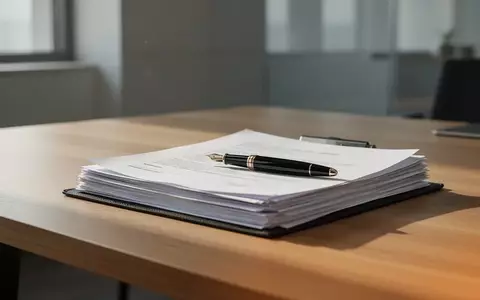 Ein aufgeräumter Schreibtisch mit juristischen Dokumenten und einem Füllfederhalter in einem modernen, hellen Büro. - Foto: über boerse-global.de