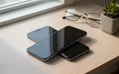 Ein modernes Smartphone liegt auf einem hellen Holztisch neben einer Brille und einer kleinen Zimmerpflanze. - Foto: über boerse-global.de