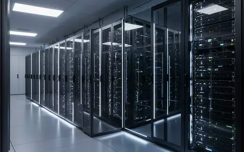 Moderne Serverräume in einem Rechenzentrum als Symbol für die digitale Infrastruktur und Datenverarbeitung von KI-Systemen. - Foto: über boerse-global.de