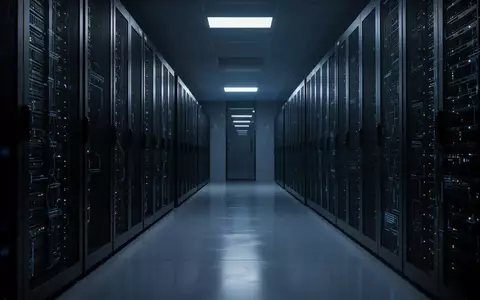 Dunkler Serverraum mit beleuchteten Racks als Symbol für Cyber-Bedrohungen und Netzwerksicherheit. - Foto: über boerse-global.de